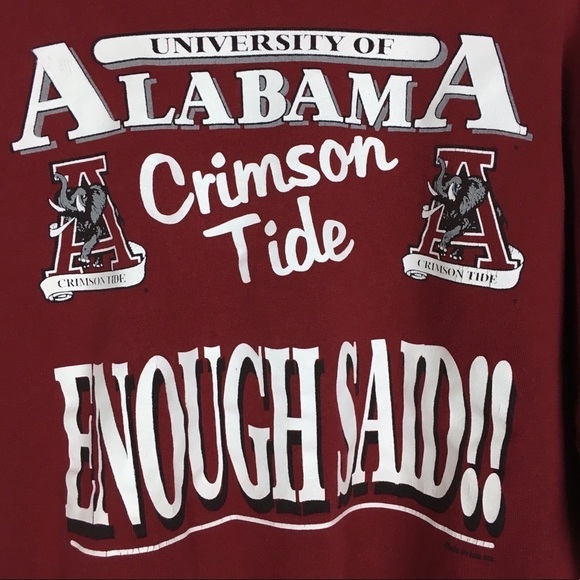 VINTAGE Alabama Sweatshirt Crimson Tide Football Game Day Spirit Size Medium - Picture 3 of 11